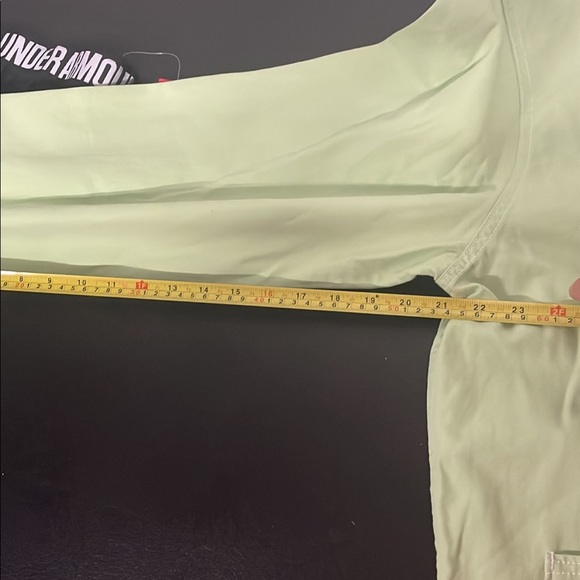 💖MEGA SALE💖Converse Mens 10020896-A07 Zip Front Long Sleeve Shirt Cotton Green - Picture 9 of 12